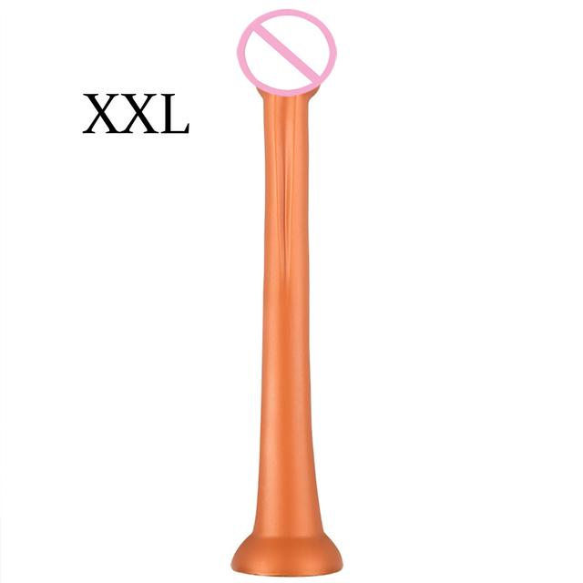 Liquid Silicone Anal Plug Long Butt Plug Big Dildos Stimulate Anus and Vagina Soft Anal Dilator Penis Sex Toys Dick Sex Products