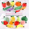 Plush Fruit Toys Set With Soft Pp Cotton For Kids Role Play And Educational Games