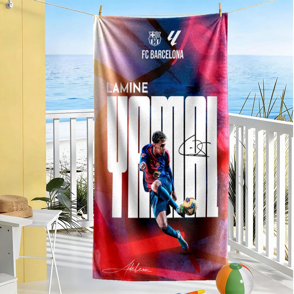 Lamine Yamal Victory Celebration Moment Beach Towel High Absorbency & Quick-Dry Comfortable Lightweight Suitable for Swimming, Gym, Camping, Yoga Vaca