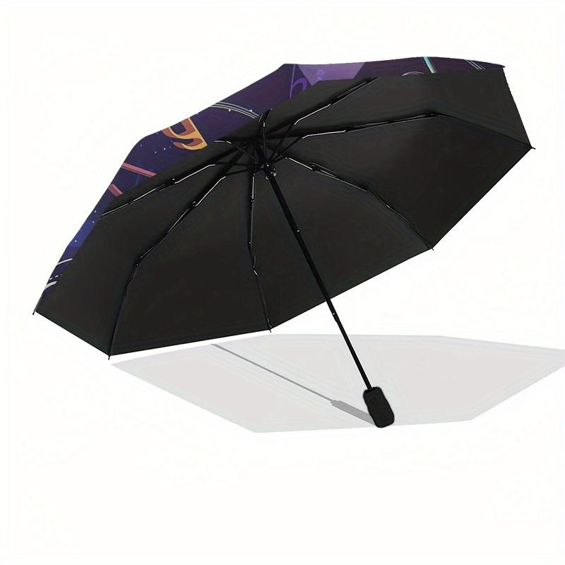 1pc Music Notes Guitar Keys Themed High-quality Umbrella,Automatic Opening and Closing Umbrella,Multi-functional Umbrella G0811129