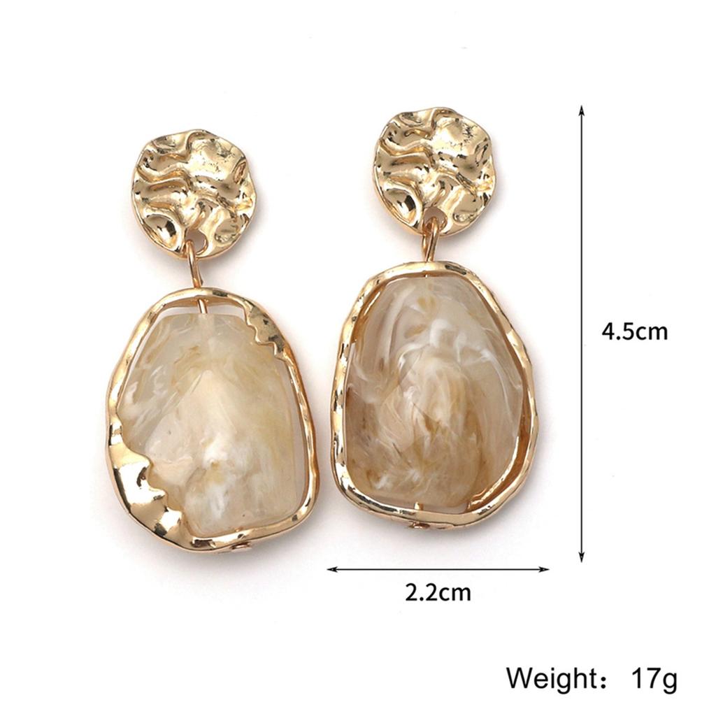 Personalised Exaggerated Resin Earrings Alloy Earrings Fashion Creative Vintage Earrings Earrings Trendy Earrings 2025 Everyday Jewelry