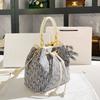 High-end Fashionable Commuting All-matching One-shoulder Bucket Bag Niche Design Light Luxury Embroidered Cross-body
