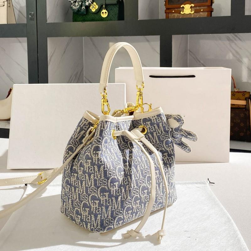 High-end Fashionable Commuting All-matching One-shoulder Bucket Bag Niche Design Light Luxury Embroidered Cross-body