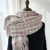 Scarf Women's Autumn and Winter New Imitation Cashmere Warm Scarf Big Windmill Plaid Shawl Windproof & Warm, Multi-Color Options for Casual Outings