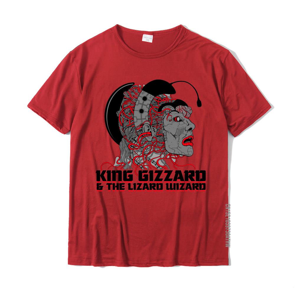 King Funny Gizzard The Lizard Gift Wizard Cotton T Shirt Group Special Printed On T Shirt S
