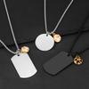 1Pc Stainless Steel Photo Text Necklace Picture Pendant for Men Personalized Custom Souvenir Necklaces Length 50cm-60cm