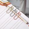 6Pcs Metal Heart Shaped Pen Holder Clips Portable Notebook Loop Clamps For Books Journals Bookmarks