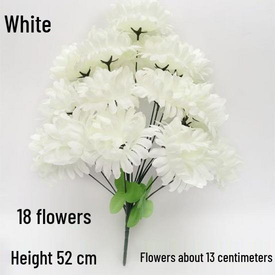 Chrysanthemum Silk Flowers for Qingming Festival Grave Offerings