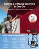 Stand Airless Paint Sprayer, 650W, 3000PSI High Pressure Airless Sprayer with Cart, Cleaning Brush, Hose, Extension Rod, Nozzles, Electric Spray Paint