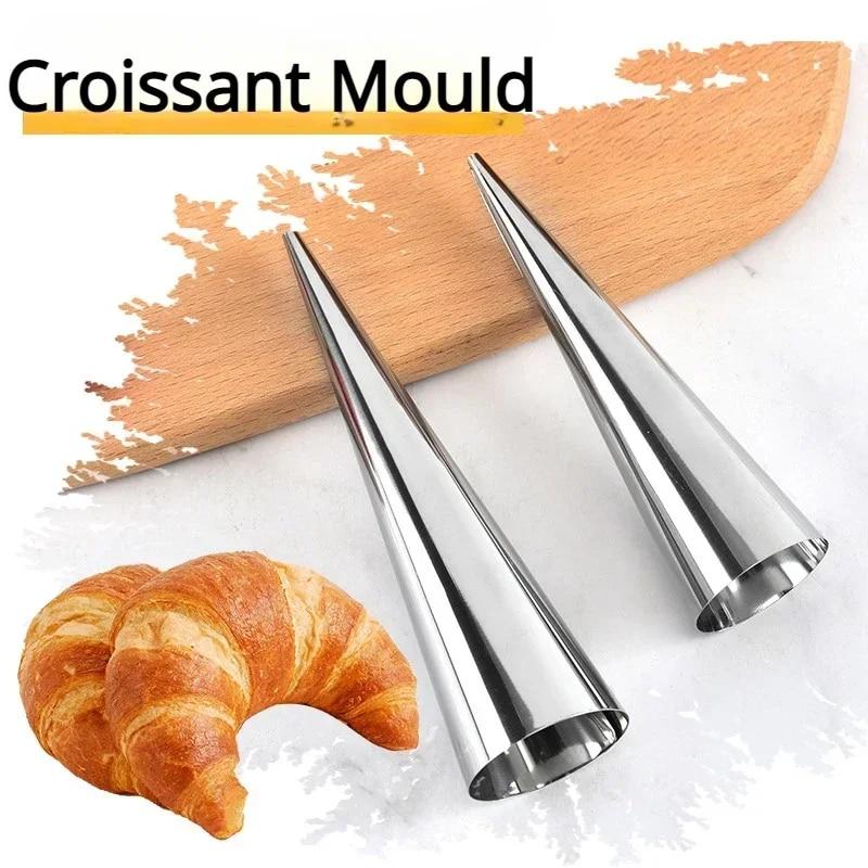 20 Pack Cone Shape Roller Molds 12cm Mini Ice Cream Cone Mold Non-Stick Stainless Steel Pastry Tool