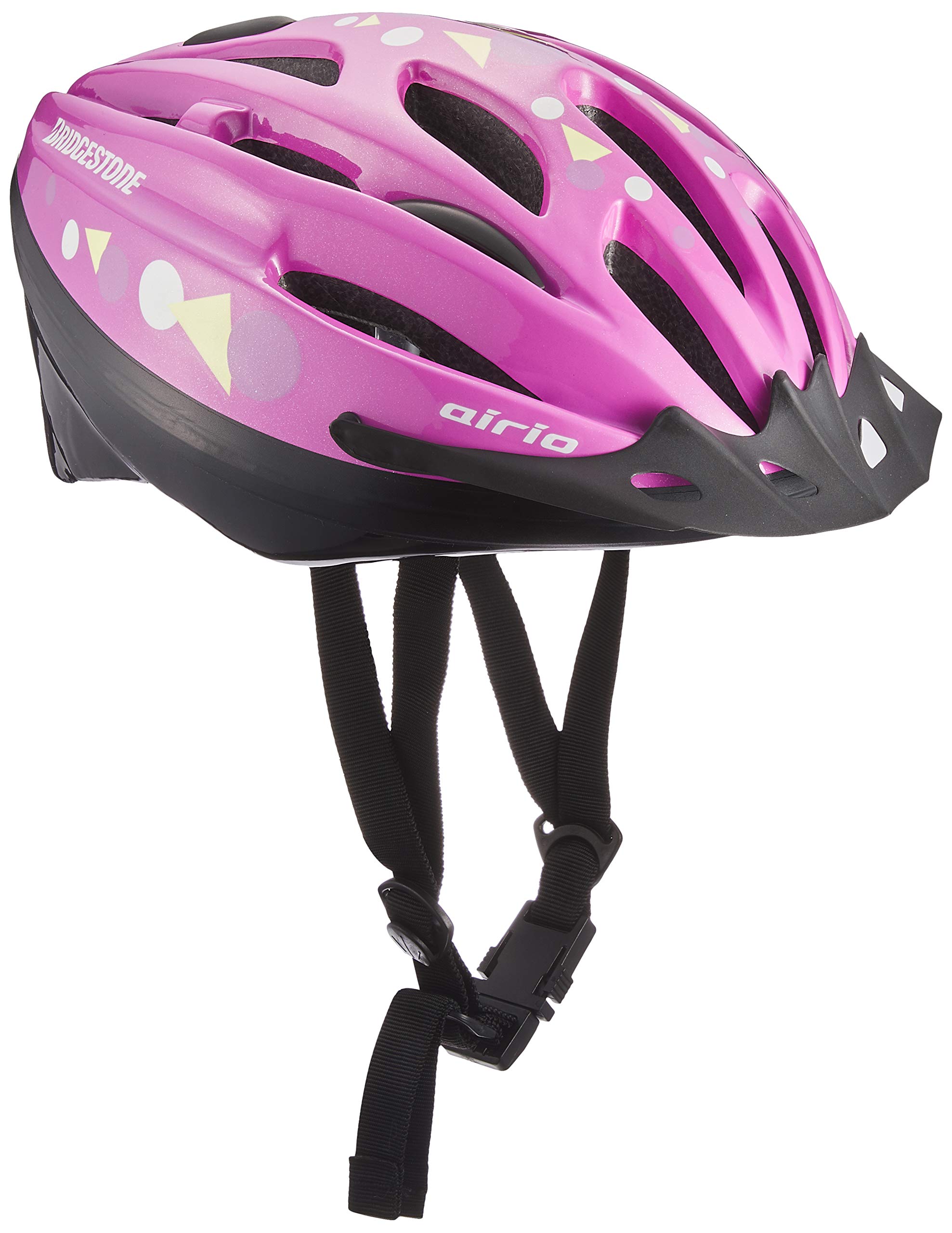 

BRIDGESTONE Airio Bicycle Helmet for Elementary School M Size Circumference 54cm CHA5456 B371300BL Children, Students, Kids, Pink, (Head - 56cm) розовый