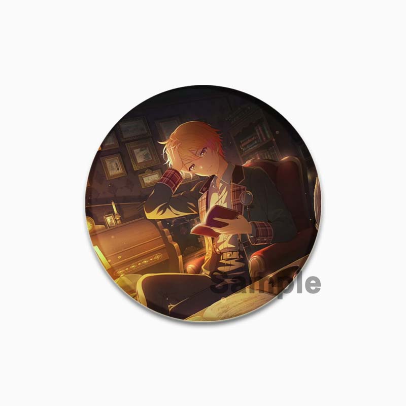 32/44/58 mm Project SEKAI Pin na batohy Kulaté plastové brože Kreativní kreslené postavičky odznak dárky