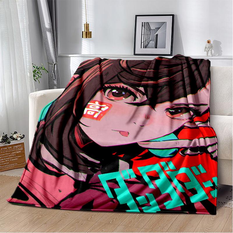 3D DAN DA DAN Anime Cartoon Blanket,Soft Throw Blanket for Home Bedroom Bed Sofa Picnic Travel Office Cover Kids Gift