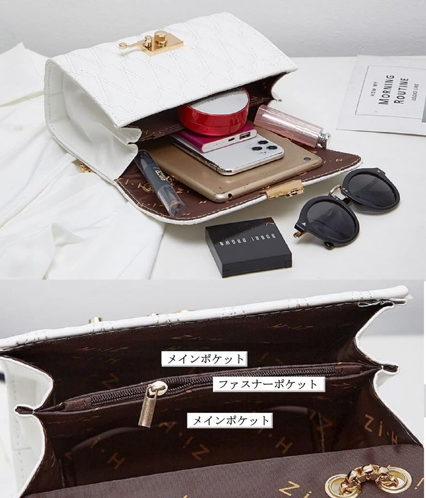 Brighttrust Compact Mini Shoulder Bag with PU Leather Chain Women's (Small, Black)