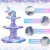 Convenient 3Tier Cupcake Stand Portable Cake Stand Convenient Cardboard Cupcake Tiers Stands for Different Gatherings