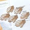 Korean Fashion Claws Funny Hairpin Skull Palm Hairpin Rhinestone Hair Accessories Duckbill Bangs Clip Halloween Headdress