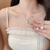 Super Fairy Diamond Dripping Oil Shell Necklace Summer Seaside Vacation Wind Collarbone Chain Sweet Versatile Design Neck Chain Women