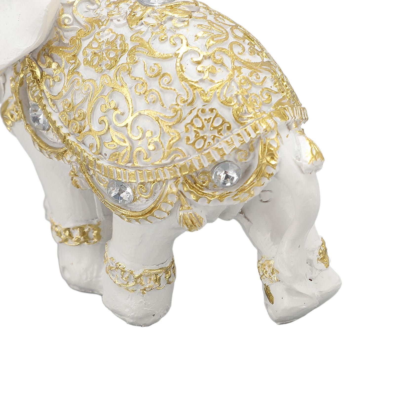 

Статуэтка слона Белая смола Милая Счастливый слон Скульптура для прихожей Книжная полка Компьютерный стол Домашнее украшение S 100x40x0.3cm / 39.4x15.7x0.1in