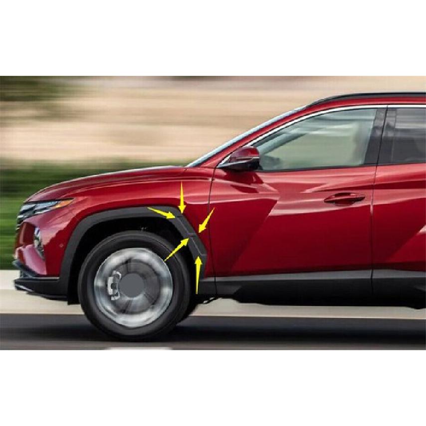 Front Mud Fender Flaps Splash Guards Trim For Hyundai Tucson -23 Bright Red