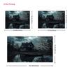 2D Spooky Old Cottage with Boat Photo Booth Backdrop Cloth for Horror Theme
