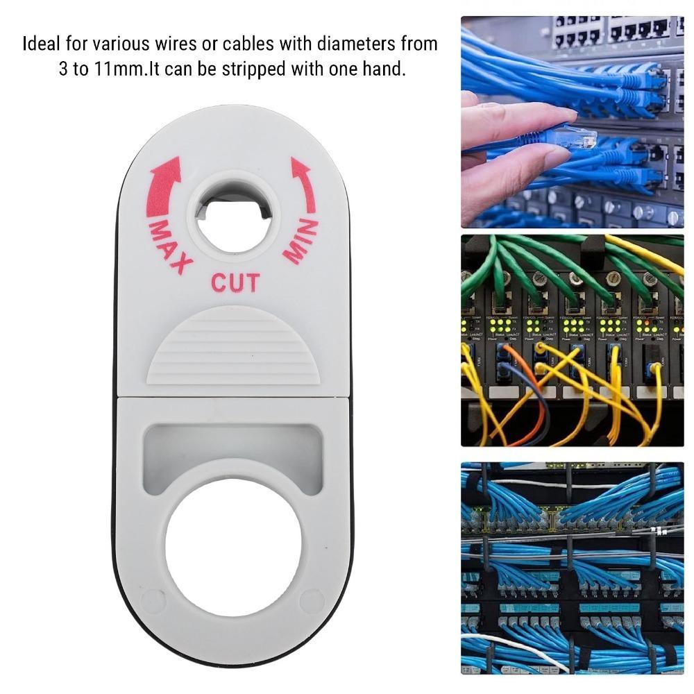 Light Weight Cable Stripper Tool White Coaxial Cable Stripper Home Networking