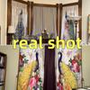 2pcs Elegant Peacock Pattern Curtains Polyester Rod Pocket For Living Room Bedroom Kitchen Study Stunning Background Decor