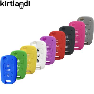 Silikonowy pokrowiec na kluczyk składany etui na kluczyk typu flip dla Kia Rio 3 sportedge ceed Soul Cerato 2 dla Hyundai i20 ix35 i30 Accent brelok