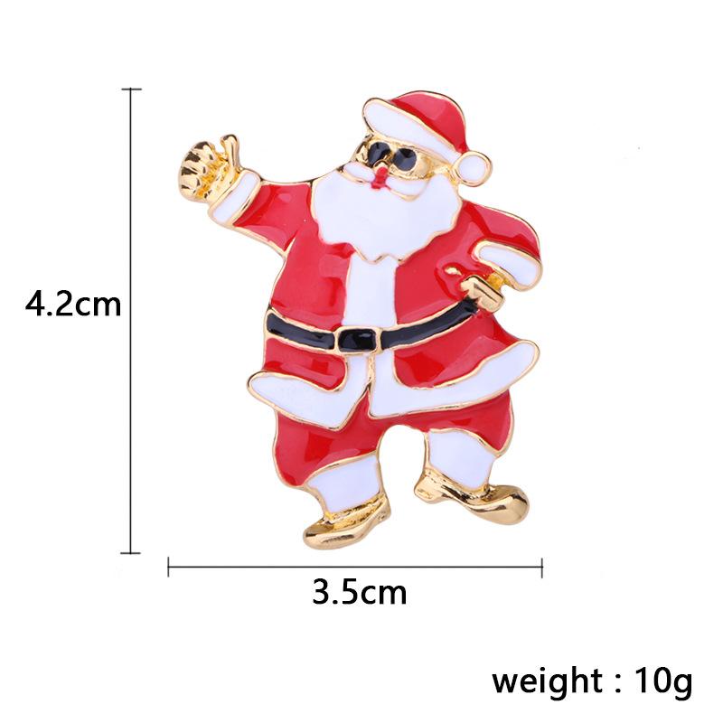 Christmas Brooch Set Santa Snowman Tree Pin Popular In Europe & US | Festive Lapel Pins for Xmas Sweater Decoration Men Women Body Accessories