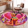 Scooby Pattern Round Rug, Indoor/Outdoor Mat, for Picnic, Gameroom, Bedroom, Office, Living Room, Home Decor Carpet, Birthday Gift