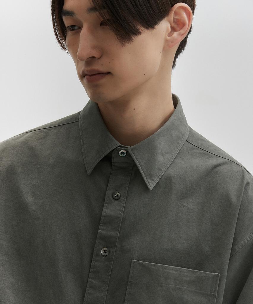 BLANKROOM Pitched Dyed Shirt_Charcoal