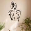 Minimalist Female Metal Wall Art Durable Coated Iron Decor For Gallery Studio Office Holiday Gift