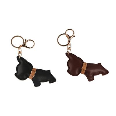 PU Leather PU Leather Dog Hanger Animal Dog Bulldog Bag Pendant Bulldog Keychain  Bag Ornament