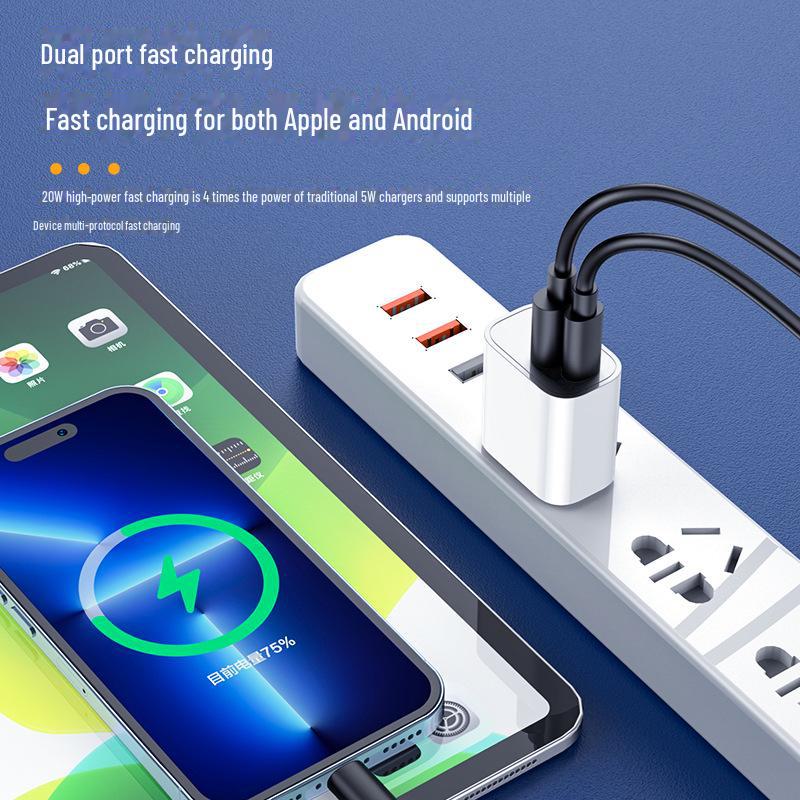 PD20W 3C Certified Charger for iPhone - Fast Charging QC3.0 Mobile Phone Charger