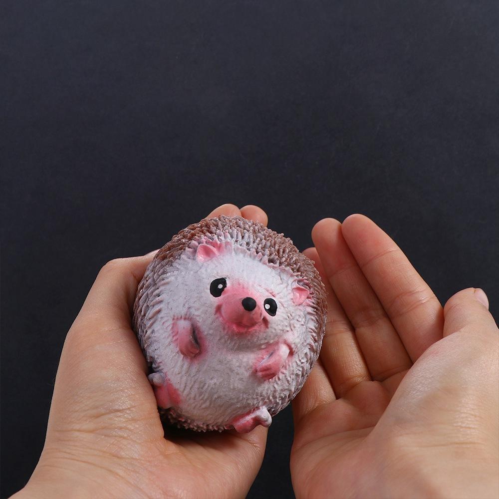 TPR Cartoon Hedgehog Decompression Toys Animals  Stress Ball   Grip Training