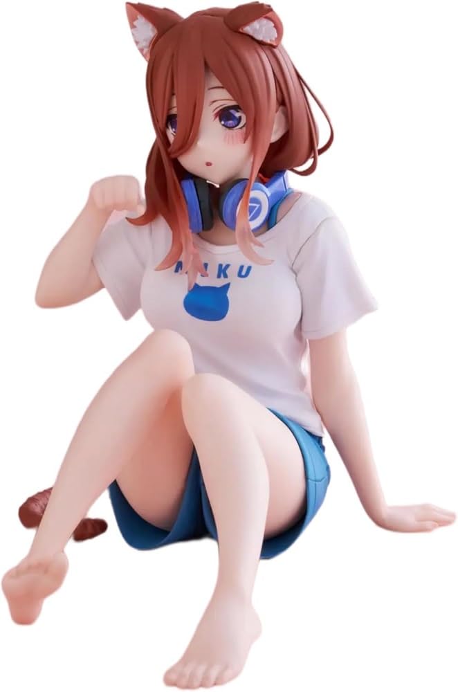 The Quintessential Desktop Cute Figure Nakano Miku Illustration Cat Room Wear 1 Type Quintuplets2 - (Original Ver.) -