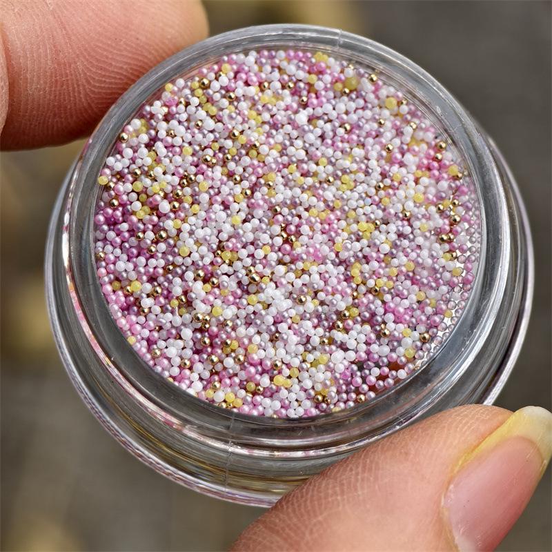 Korean Iridescent Mini Steel Beads Nail Decorations