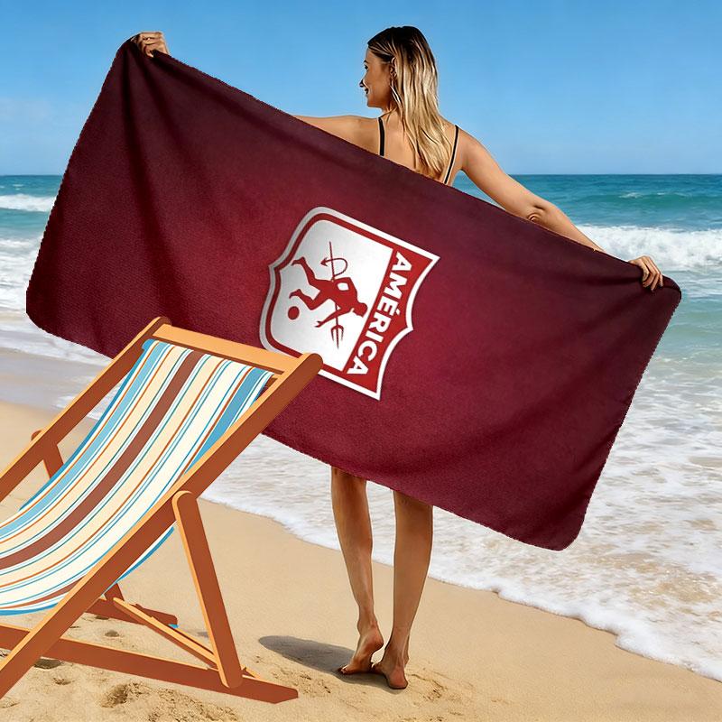 America de Cali Print Beach Towel, Large Soft Quick Dry Towel for Beach Camping Swimming