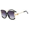 Luxury Designer Square Big Frame Sunglasses Women Fashion Vintage Pearl Oversized Sun Glasses Female Eyewear