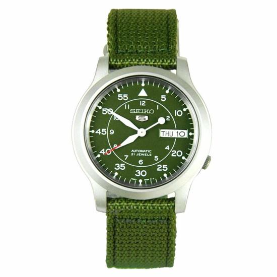

Восстановленные мужские часы Seiko 5 Military с зеленым циферблатом, автоматические SNK805K2 зелёный