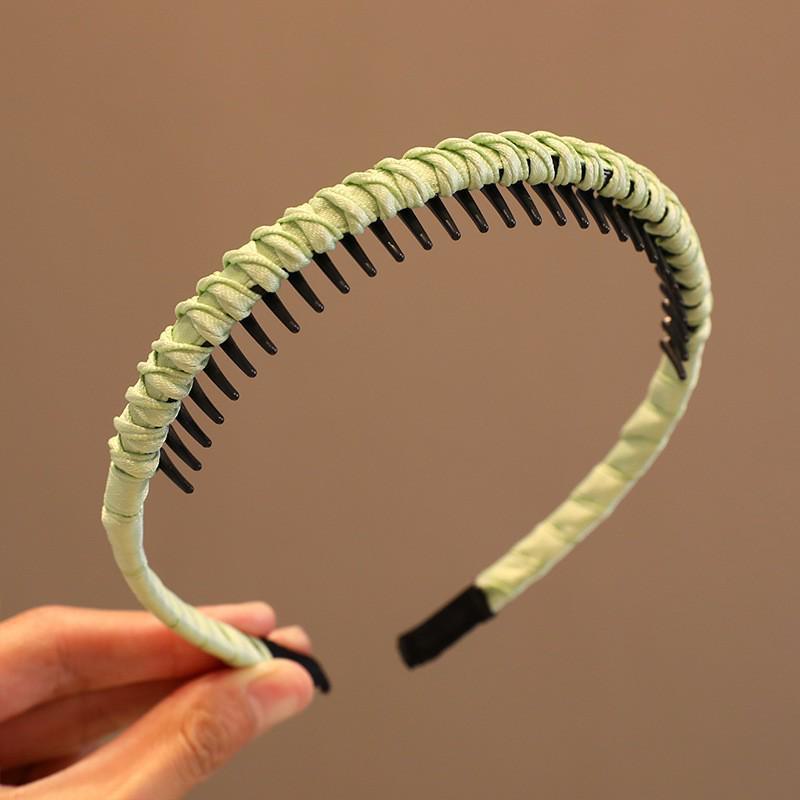 2024 Korean Green Headband & Hairpin for Girls - Trendy Douyin Style High-Value Headdress for Kids