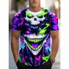Camiseta de Moda para Hombre con Estampado 3D Cuello Redondo Manga Corta Estilo Urbano de Moda