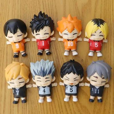 8 kusů Haikyu!! Anime Roztomilá figurka Kenma Kozume Oikawa Toru Spící poloha Figurka Dekorace Hračky Model Panenka Dětský dárek