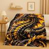 Yin Yang Element Dragon Chinese Loong Cartoon Flannel Blanket,Ultra Soft Warm Plush Throw for Home Bedroom Bed Sofa Cover Kid