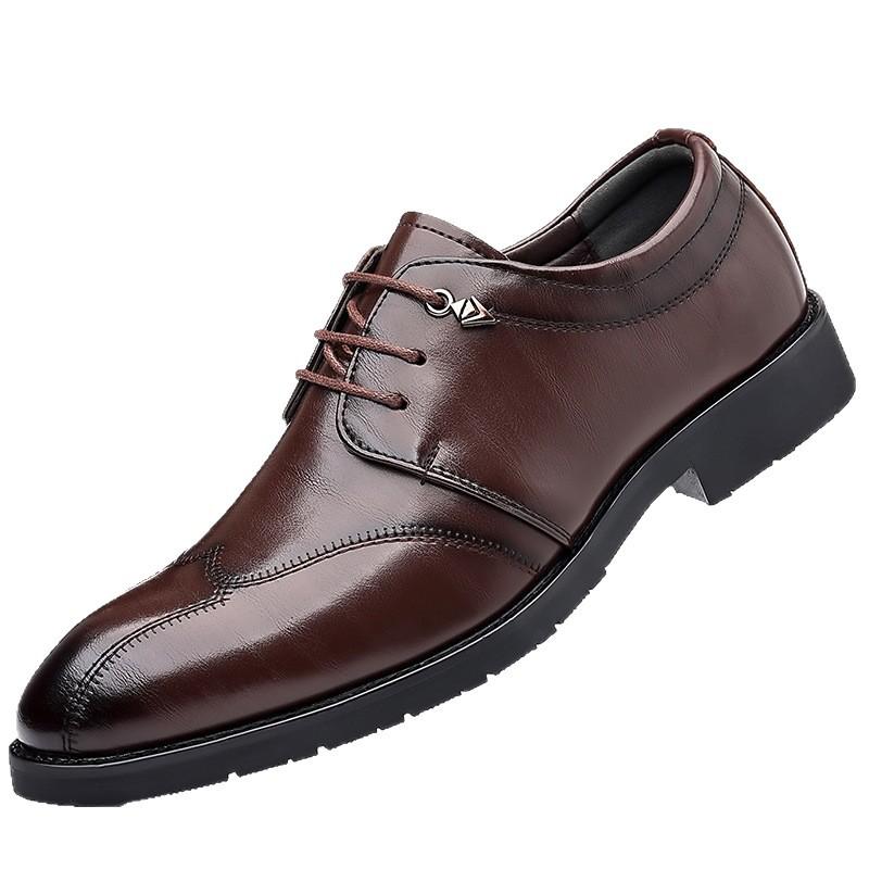 Herbst neue Herren Business Casual Lederschuhe weiche Sohle spitz Hochzeitsschuhe trendige Herrenschuhe
