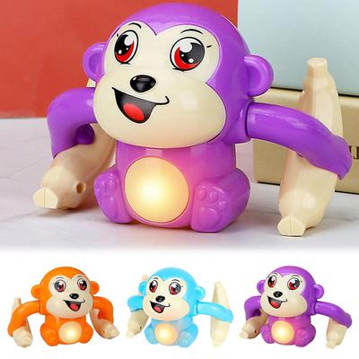 1 Stück Kinderspielzeug Elektrischer Rollender Affe Licht Musik Puzzle Tonaufforderung Affe Kinderspielzeug Geschenk Vorschulerziehungsspielzeug