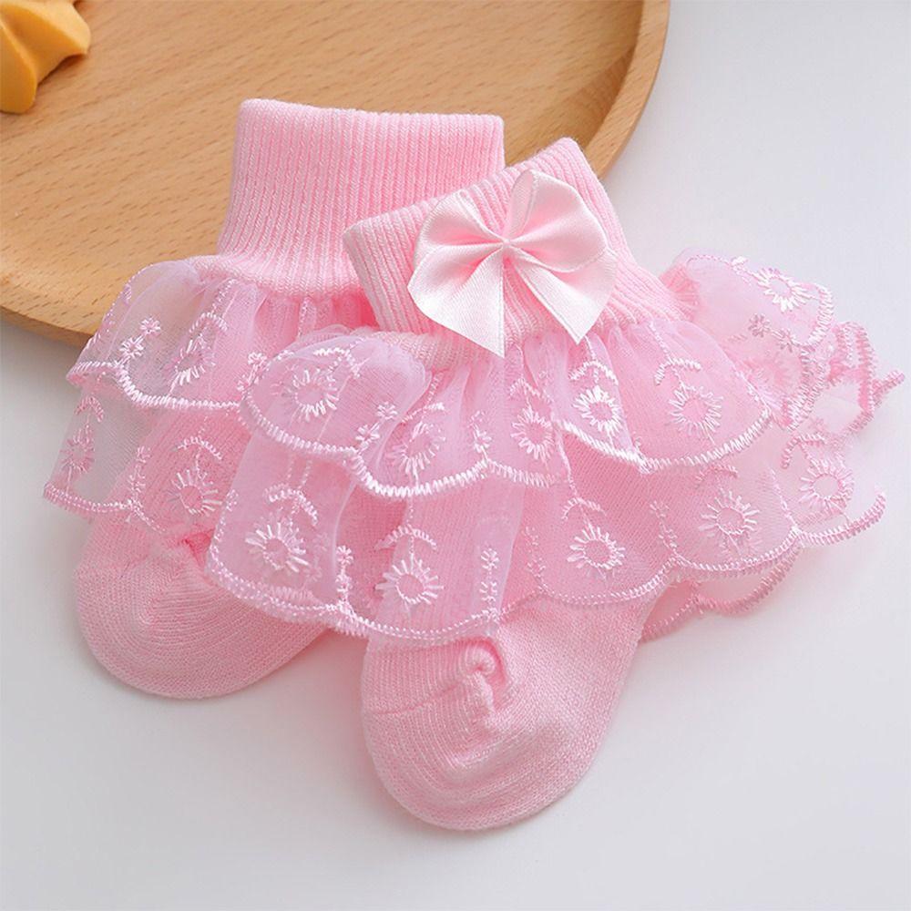 Thin Toddler Ruffle Ankle Socks Double-Layer Infant Summer Socks Delicate Baby Girls Lace Socks