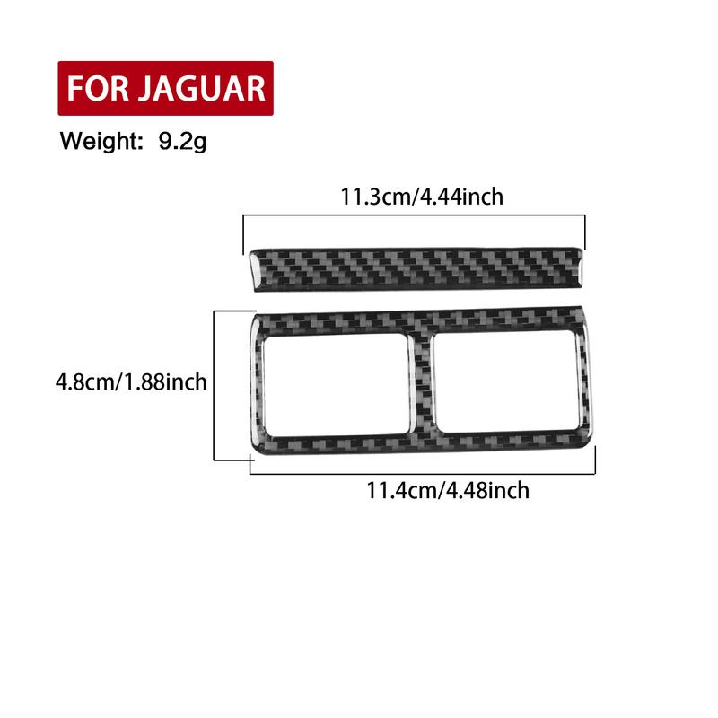 For Jaguar F-TYPE 2013-2024 Real Carbon Fiber Sticker Trument Headlight Switch Panel Car Accessories Interior Decorative