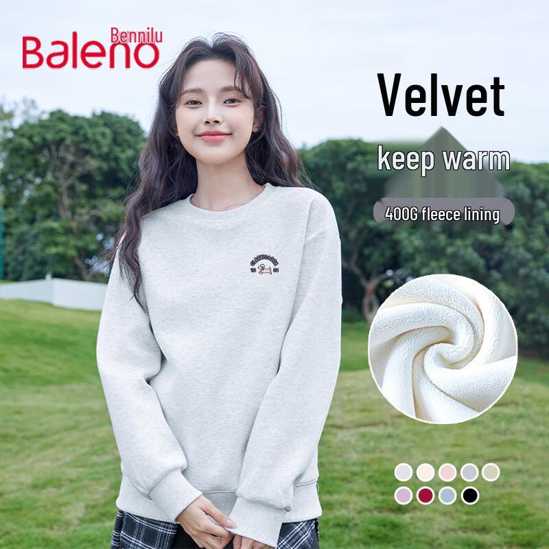Baleno Women's Fleece-Lined Round Neck Sweatshirt