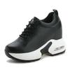 Fashion 10CM Wedge Heel Platform Dad Shoes Chunky Sneakers Air Mesh Breathable Women Sneakers Pumps Shoes Soft Leather Shoes