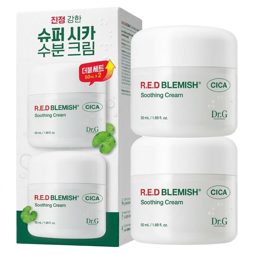 

Dr.G Red Blemish Clear Soothing Cream - [KOREAN SKINCARE] Calming & Hydrating Gel Moisture (70ml) 2 Jar